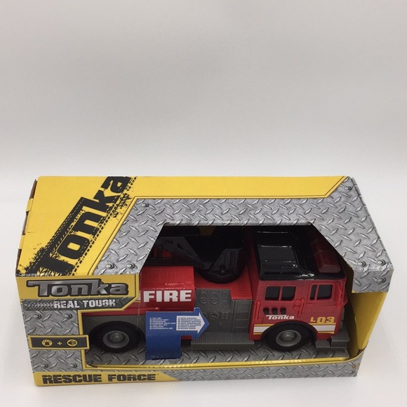 Tonka Real Tough Rescue Force Fire Truck Toy with Sounds Sirens Flash 12… - Picture 2 of 10